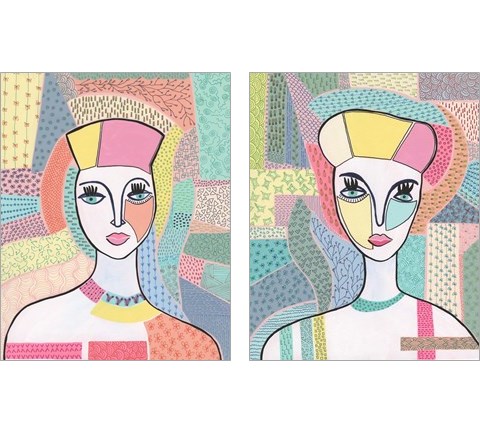 Pattern Lady 2 Piece Art Print Set by Regina Moore