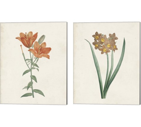 Classic Botanicals 2 Piece Canvas Print Set by Pierre-Joseph Redoute