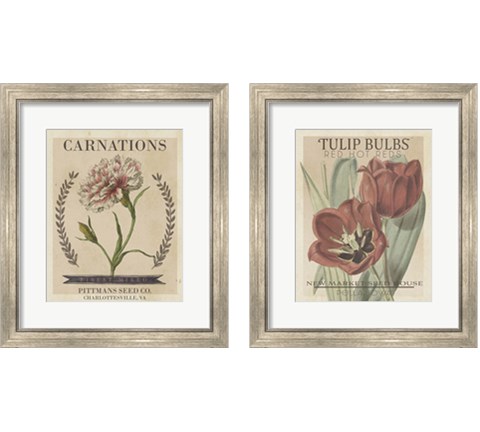 Vintage Seed Packets 2 Piece Framed Art Print Set by Studio W