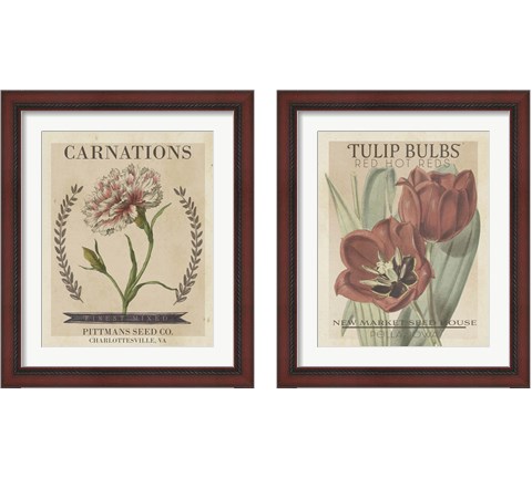 Vintage Seed Packets 2 Piece Framed Art Print Set by Studio W