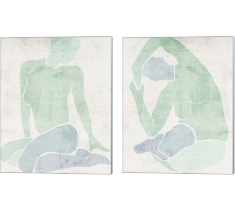 Stretching 2 Piece Canvas Print Set by Melissa Wang