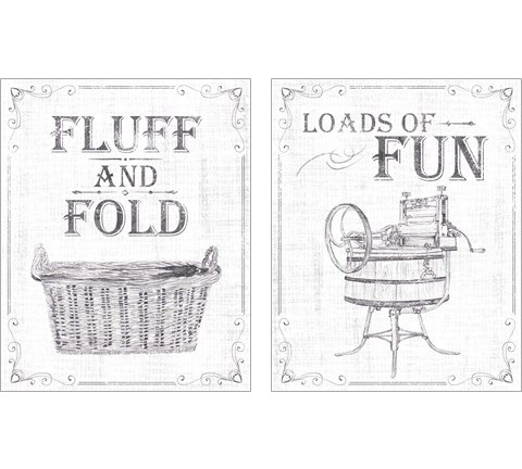 Laundry Today 2 Piece Art Print Set by Melissa Wang