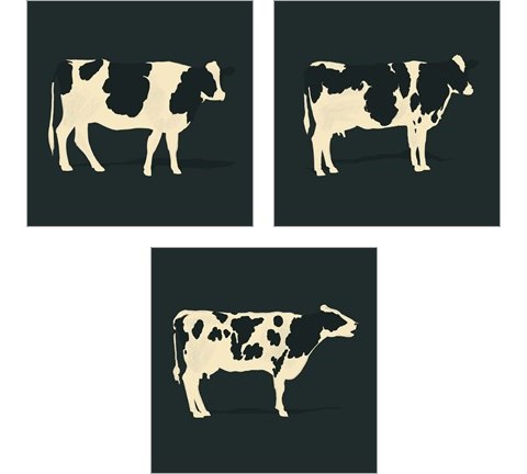 Refined Holstein 3 Piece Art Print Set by Jacob Green