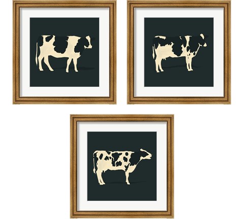 Refined Holstein 3 Piece Framed Art Print Set by Jacob Green