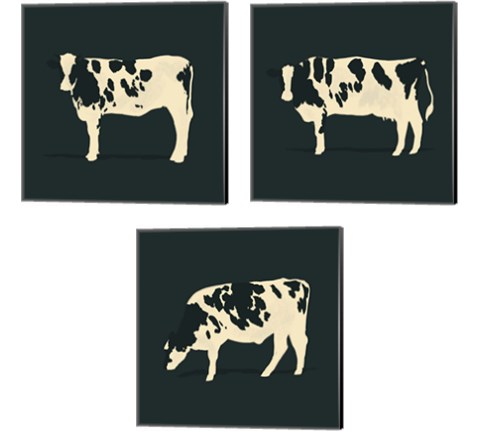 Refined Holstein 3 Piece Canvas Print Set by Jacob Green