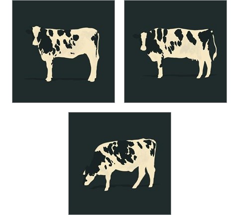 Refined Holstein 3 Piece Art Print Set by Jacob Green