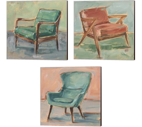 Have a Seat 3 Piece Canvas Print Set by Ethan Harper