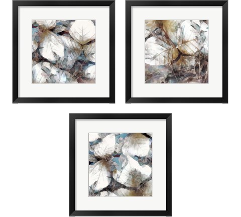 Neutral Summer Leaves 3 Piece Framed Art Print Set by Alonzo Saunders