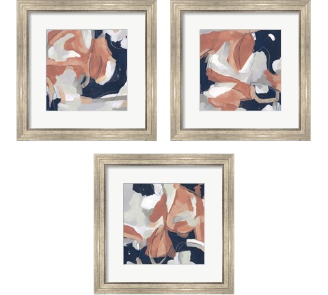 Sienna Cement 3 Piece Framed Art Print Set by June Erica Vess