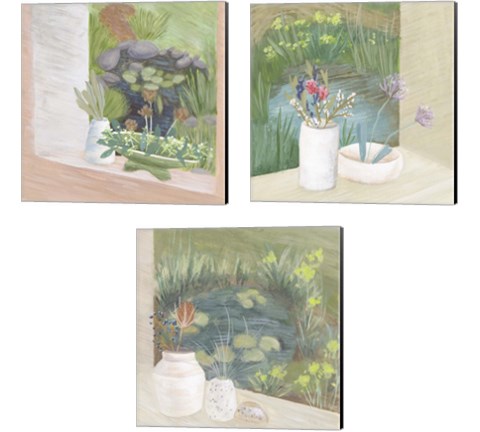 Window Plants 3 Piece Canvas Print Set by Melissa Wang