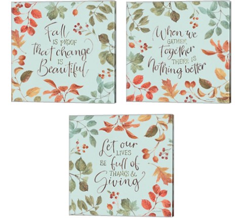 Autumn in Nature 3 Piece Canvas Print Set by Lisa Audit