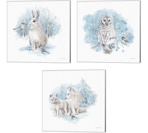 Let it Snow 3 Piece Canvas Print Set by Lisa Audit