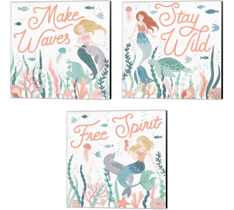 Under the Sea 3 Piece Canvas Print Set by Laura Marshall