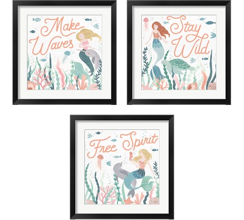 Under the Sea 3 Piece Framed Art Print Set by Laura Marshall