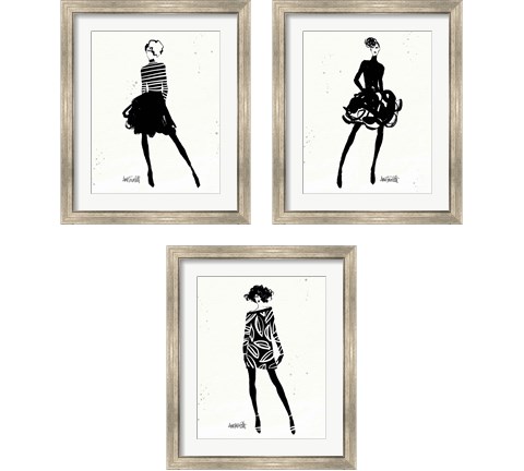 Style Sketches 3 Piece Framed Art Print Set by Anne Tavoletti