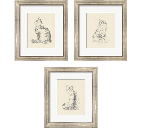 House Cat 3 Piece Framed Art Print Set by Jacob Green
