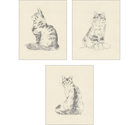 House Cat 3 Piece Art Print Set by Jacob Green