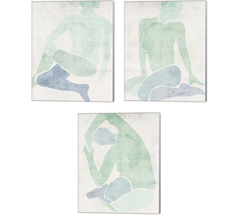 Stretching 3 Piece Canvas Print Set by Melissa Wang