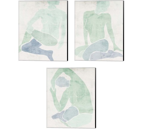 Stretching 3 Piece Canvas Print Set by Melissa Wang