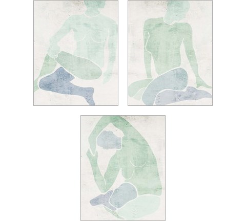 Stretching 3 Piece Art Print Set by Melissa Wang