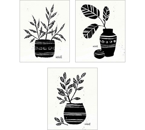 Botanical Sketches 3 Piece Art Print Set by Anne Tavoletti