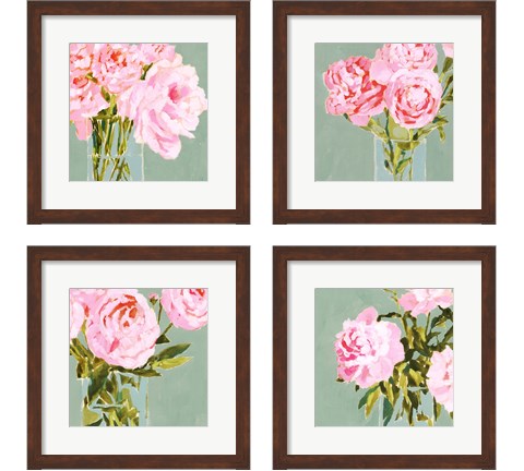 Popping Peonies 4 Piece Framed Art Print Set by Victoria Barnes