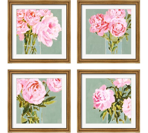 Popping Peonies 4 Piece Framed Art Print Set by Victoria Barnes