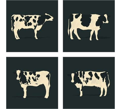 Refined Holstein 4 Piece Art Print Set by Jacob Green