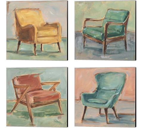 Have a Seat 4 Piece Canvas Print Set by Ethan Harper