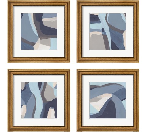 Blue Chrysalis 4 Piece Framed Art Print Set by June Erica Vess