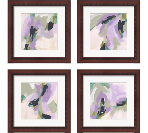 Lavender Swirl 4 Piece Framed Art Print Set by June Erica Vess