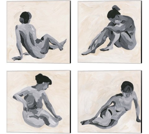 Intimity 4 Piece Canvas Print Set by Melissa Wang