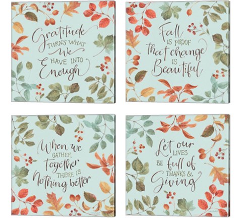 Autumn in Nature 4 Piece Canvas Print Set by Lisa Audit