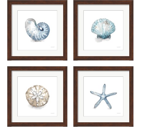 Blue Escape Coastal 4 Piece Framed Art Print Set by Lisa Audit