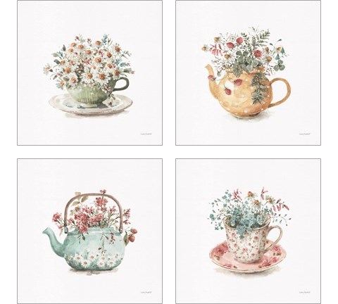 Garden Tea 4 Piece Art Print Set by Lisa Audit