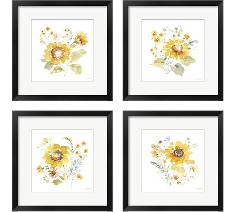 Sunflowers Forever 4 Piece Framed Art Print Set by Lisa Audit