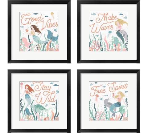 Under the Sea 4 Piece Framed Art Print Set by Laura Marshall