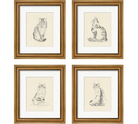 House Cat 4 Piece Framed Art Print Set by Jacob Green