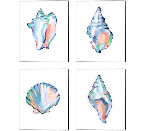 Pop Shell Study 4 Piece Canvas Print Set by Ethan Harper
