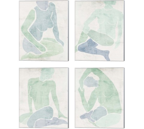 Stretching 4 Piece Canvas Print Set by Melissa Wang