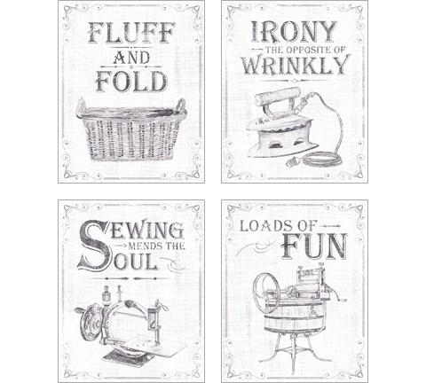 Laundry Today 4 Piece Art Print Set by Melissa Wang