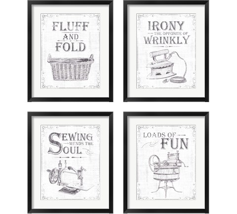 Laundry Today 4 Piece Framed Art Print Set by Melissa Wang