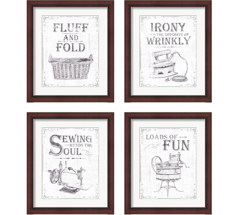 Laundry Today 4 Piece Framed Art Print Set by Melissa Wang