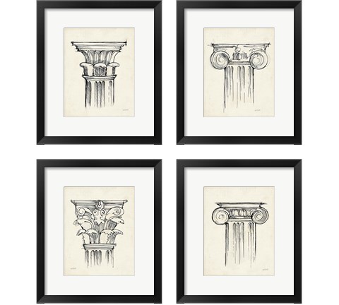 Museum Sketches  4 Piece Framed Art Print Set by Anne Tavoletti