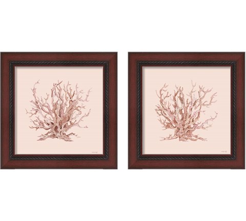 Pink Coral  2 Piece Framed Art Print Set by Cindy Jacobs
