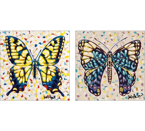 Pop Butterfly 2 Piece Art Print Set by Jodi Augustine