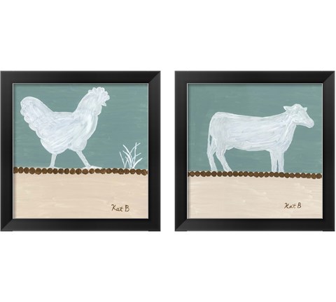 Out to Pasture 2 Piece Framed Art Print Set by Kathleen Bryan
