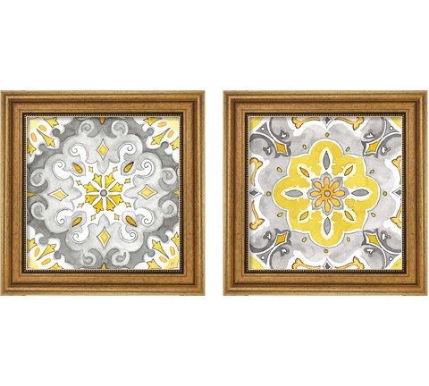 Jewel Medallion 2 Piece Framed Art Print Set by Cynthia Coulter