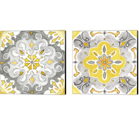 Jewel Medallion 2 Piece Canvas Print Set by Cynthia Coulter