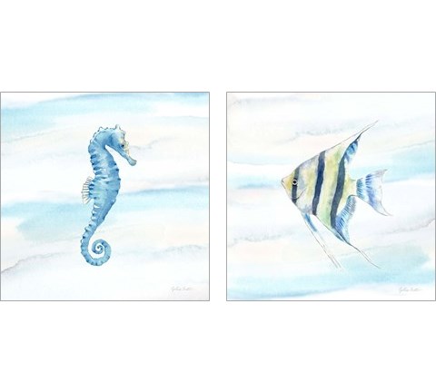 Great Blue Sea 2 Piece Art Print Set by Cynthia Coulter